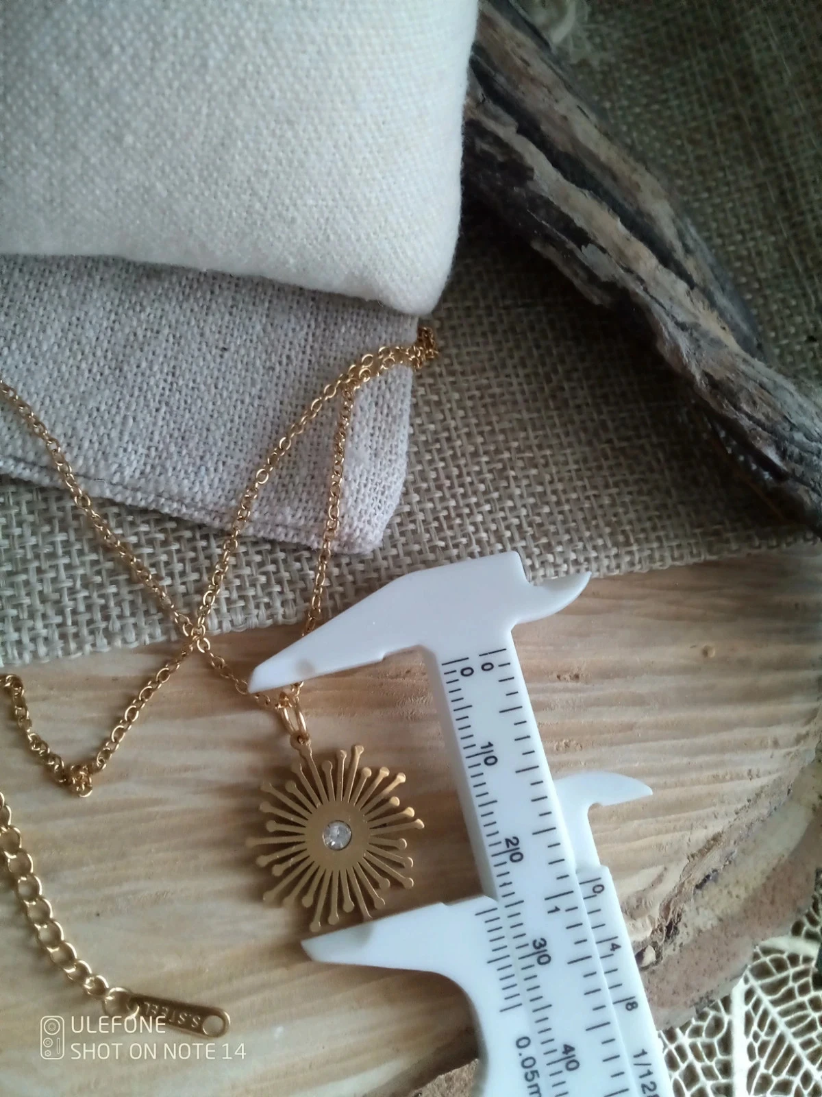 Collier bohème soleil doré – photo 3